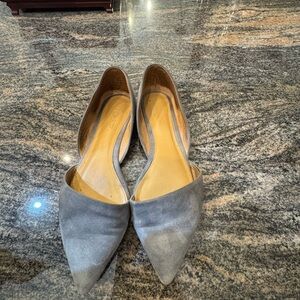 J. Crew Women's Suede Gray Pointed Loafers